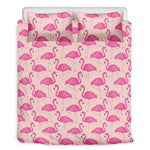 Pink Flamingo Pattern Print Duvet Cover Bedding Set