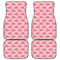 Pink Flamingo Pattern Print Front and Back Car Floor Mats