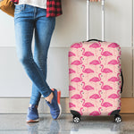 Pink Flamingo Pattern Print Luggage Cover