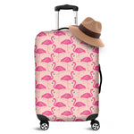 Pink Flamingo Pattern Print Luggage Cover