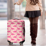 Pink Flamingo Pattern Print Luggage Cover
