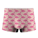 Pink Flamingo Pattern Print Men's Boxer Briefs