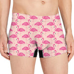 Pink Flamingo Pattern Print Men's Boxer Briefs