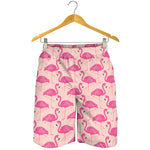 Pink Flamingo Pattern Print Men's Shorts