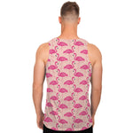 Pink Flamingo Pattern Print Men's Tank Top