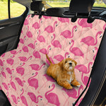 Pink Flamingo Pattern Print Pet Car Back Seat Cover