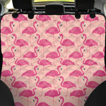 Pink Flamingo Pattern Print Pet Car Back Seat Cover