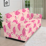 Pink Flamingo Pattern Print Sofa Cover