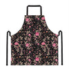 Pink Floral Flower Pattern Print Apron