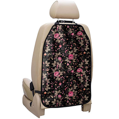 Pink Floral Flower Pattern Print Car Seat Organizers