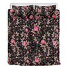 Pink Floral Flower Pattern Print Duvet Cover Bedding Set