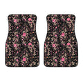 Pink Floral Flower Pattern Print Front Car Floor Mats
