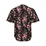 Pink Floral Flower Pattern Print Men's Baseball Jersey