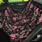 Pink Floral Flower Pattern Print Pet Car Back Seat Cover