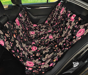 Pink Floral Flower Pattern Print Pet Car Back Seat Cover