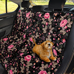 Pink Floral Flower Pattern Print Pet Car Back Seat Cover