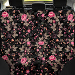 Pink Floral Flower Pattern Print Pet Car Back Seat Cover