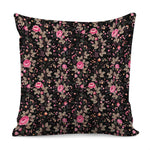 Pink Floral Flower Pattern Print Pillow Cover