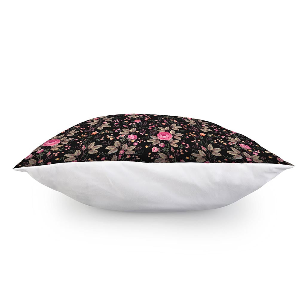 Pink Floral Flower Pattern Print Pillow Cover