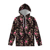 Pink Floral Flower Pattern Print Pullover Hoodie