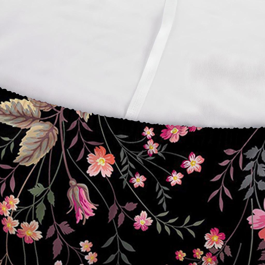 Pink Floral Flower Pattern Print Sofa Cover