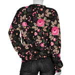 Pink Floral Flower Pattern Print Women's Crewneck Sweatshirt GearFrost