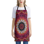 Pink Flower Kaleidoscope Print Apron