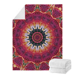 Pink Flower Kaleidoscope Print Blanket