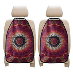 Pink Flower Kaleidoscope Print Car Seat Organizers
