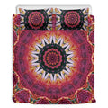 Pink Flower Kaleidoscope Print Duvet Cover Bedding Set
