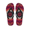 Pink Flower Kaleidoscope Print Flip Flops
