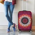 Pink Flower Kaleidoscope Print Luggage Cover