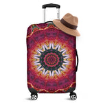 Pink Flower Kaleidoscope Print Luggage Cover