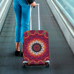 Pink Flower Kaleidoscope Print Luggage Cover
