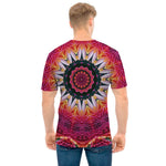 Pink Flower Kaleidoscope Print Men's T-Shirt