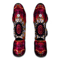 Pink Flower Kaleidoscope Print Muay Thai Shin Guards