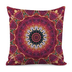 Pink Flower Kaleidoscope Print Pillow Cover
