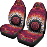 Pink Flower Kaleidoscope Print Universal Fit Car Seat Covers