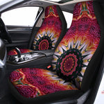 Pink Flower Kaleidoscope Print Universal Fit Car Seat Covers