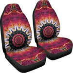 Pink Flower Kaleidoscope Print Universal Fit Car Seat Covers