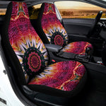 Pink Flower Kaleidoscope Print Universal Fit Car Seat Covers