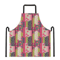 Pink Flower Patchwork Pattern Print Apron
