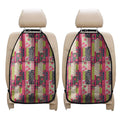 Pink Flower Patchwork Pattern Print Car Seat Organizers