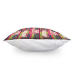 Pink Flower Patchwork Pattern Print Pillow Cover