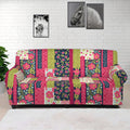 Pink Flower Patchwork Pattern Print Sofa Cover