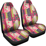 Pink Flower Patchwork Pattern Print Universal Fit Car Seat Covers