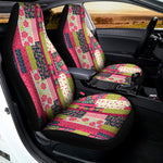Pink Flower Patchwork Pattern Print Universal Fit Car Seat Covers