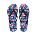 Pink Flowers And Hummingbird Print Flip Flops