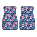 Pink Flowers And Hummingbird Print Front Car Floor Mats