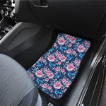 Pink Flowers And Hummingbird Print Front Car Floor Mats